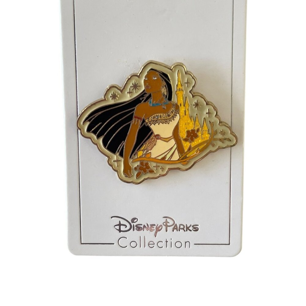 Disney Parks Pocahontas Sparkle Glitter Castle Pin - Picture 5 of 7